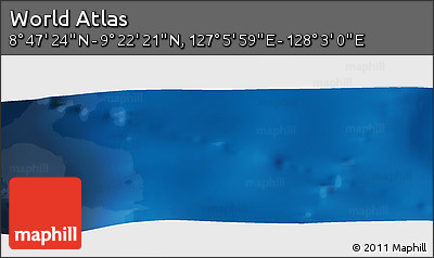 Physical Panoramic Map of the Area around 9° 4' 52" N, 127° 34' 30" E