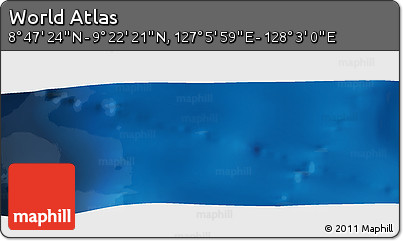 Physical Panoramic Map of the Area around 9° 4' 52" N, 127° 34' 30" E