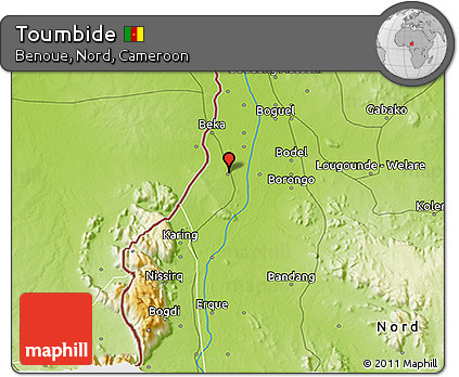 Physical 3D Map of Toumbide