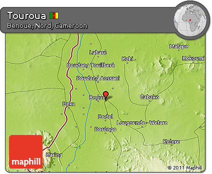 Physical 3D Map of Touroua