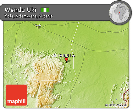 Physical 3D Map of Wendu Uki