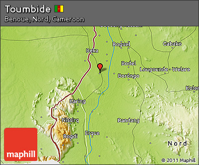 Physical 3D Map of Toumbide