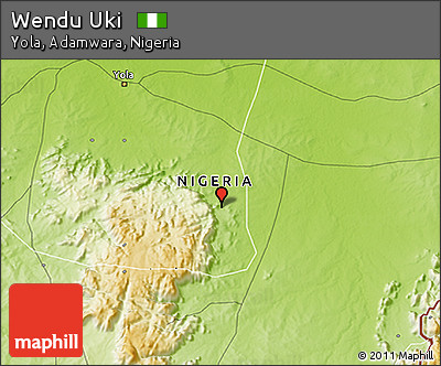 Physical 3D Map of Wendu Uki