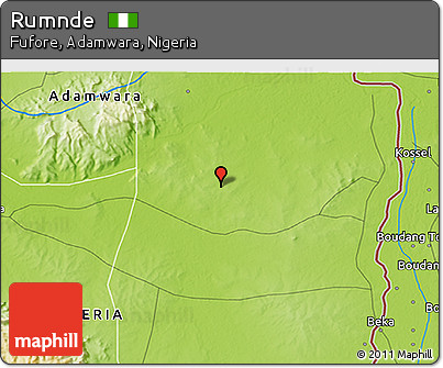 Physical 3D Map of Rumnde