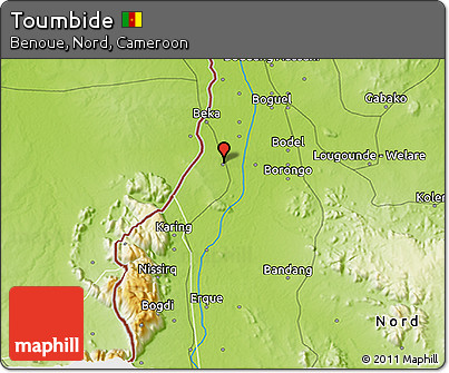 Physical 3D Map of Toumbide
