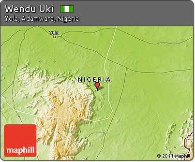 Physical 3D Map of Wendu Uki
