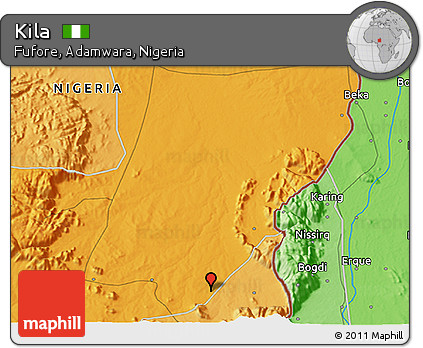 Political 3D Map of Kila