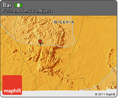 Political 3D Map of Bai