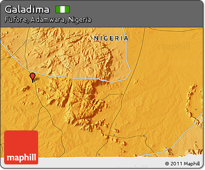 Political 3D Map of Galadima