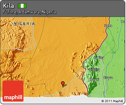 Political 3D Map of Kila