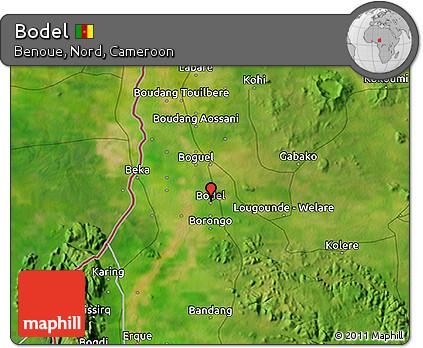 Satellite 3D Map of Bodel