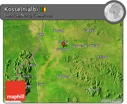 Satellite 3D Map of Kosselnialbi