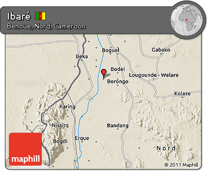 Shaded Relief 3D Map of Ibaré
