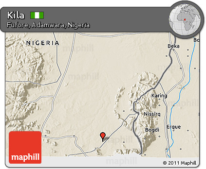 Shaded Relief 3D Map of Kila