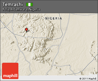 Shaded Relief 3D Map of Temrashi