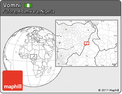 Blank Location Map of Vomni