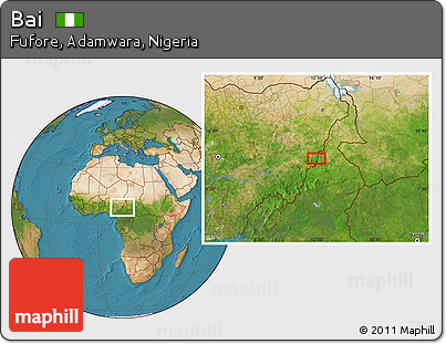 Satellite Location Map of Bai