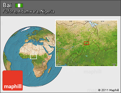 Satellite Location Map of Bai