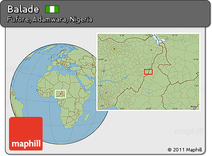 Savanna Style Location Map of Balade