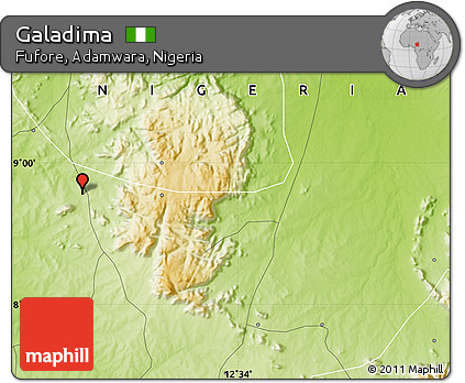 Physical Map of Galadima