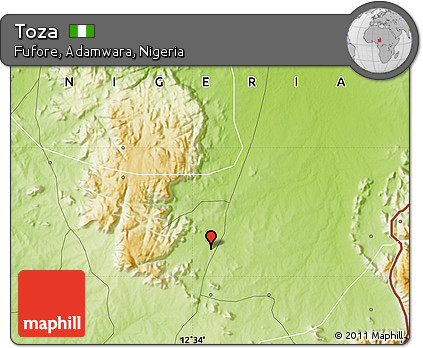 Physical Map of Toza