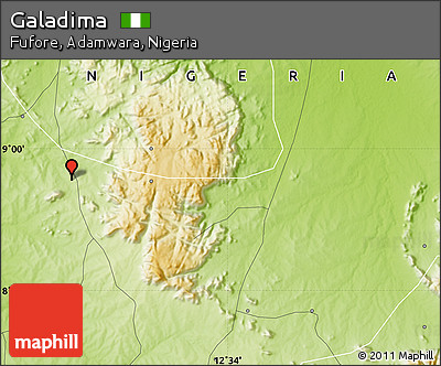 Physical Map of Galadima