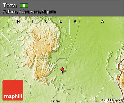 Physical Map of Toza