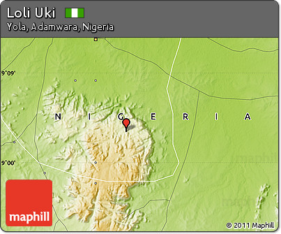 Physical Map of Loli Uki