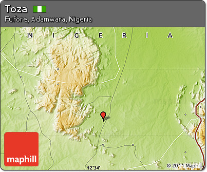 Physical Map of Toza