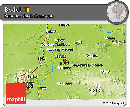 Physical Panoramic Map of Bodel
