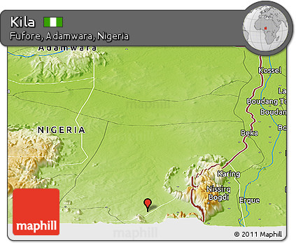 Physical Panoramic Map of Kila