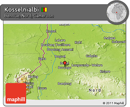 Physical Panoramic Map of Kosselnialbi