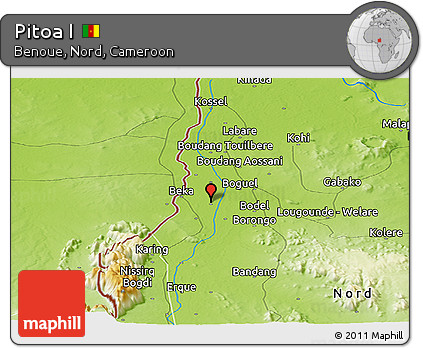 Physical Panoramic Map of Pitoa I