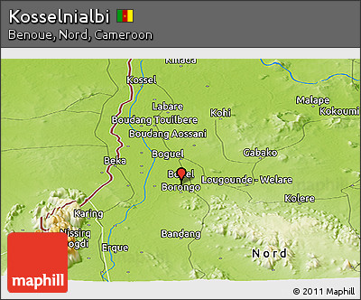 Physical Panoramic Map of Kosselnialbi