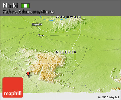 Physical Panoramic Map of Ninki