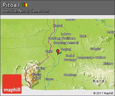 Physical Panoramic Map of Pitoa I