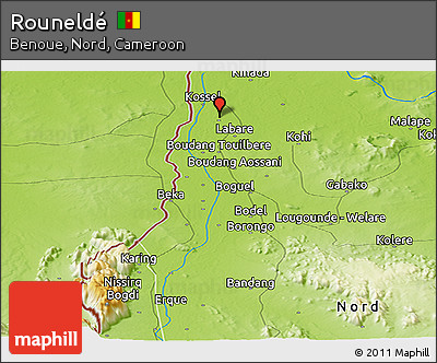 Physical Panoramic Map of Rouneldé
