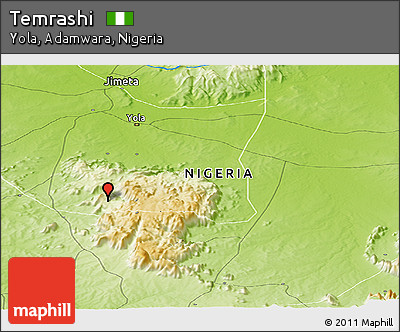 Physical Panoramic Map of Temrashi