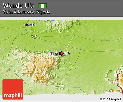 Physical Panoramic Map of Wendu Uki