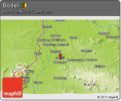 Physical Panoramic Map of Bodel