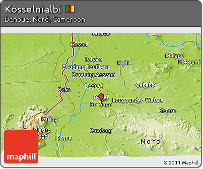 Physical Panoramic Map of Kosselnialbi