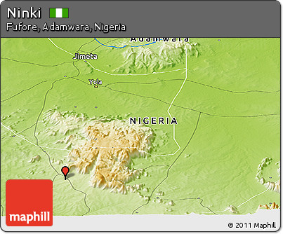 Physical Panoramic Map of Ninki
