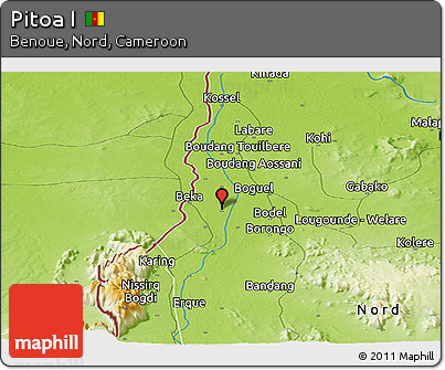 Physical Panoramic Map of Pitoa I