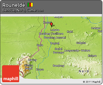 Physical Panoramic Map of Rouneldé