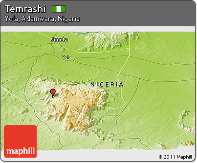 Physical Panoramic Map of Temrashi
