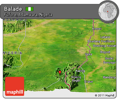 Satellite Panoramic Map of Balade