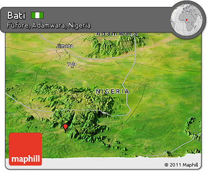 Satellite Panoramic Map of Bati