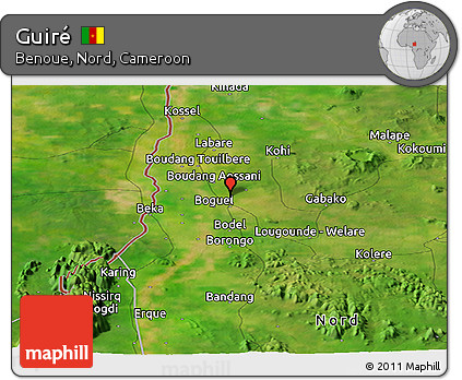 Satellite Panoramic Map of Guiré
