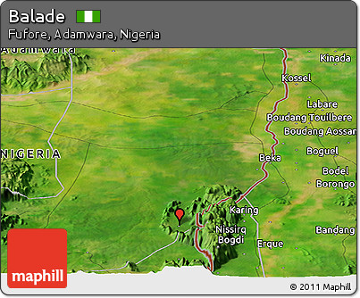 Satellite Panoramic Map of Balade