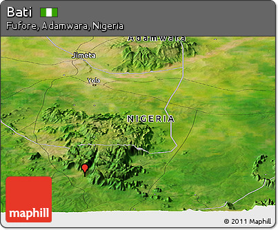 Satellite Panoramic Map of Bati
